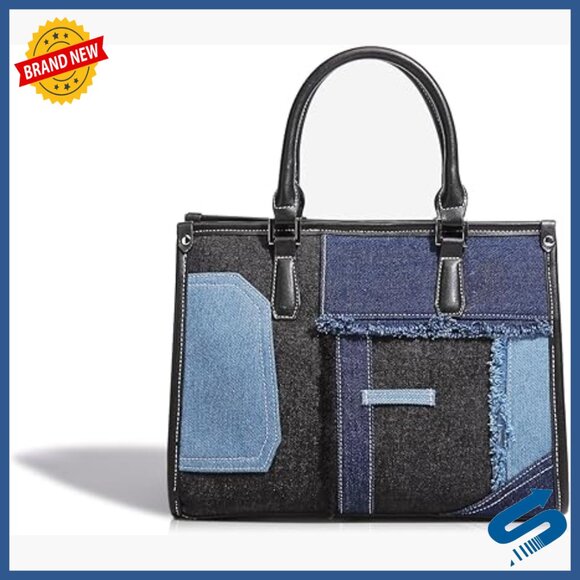 Handbags - Vintage Denim Patchwork Tote Bag Shoulder Purse Travel Daily